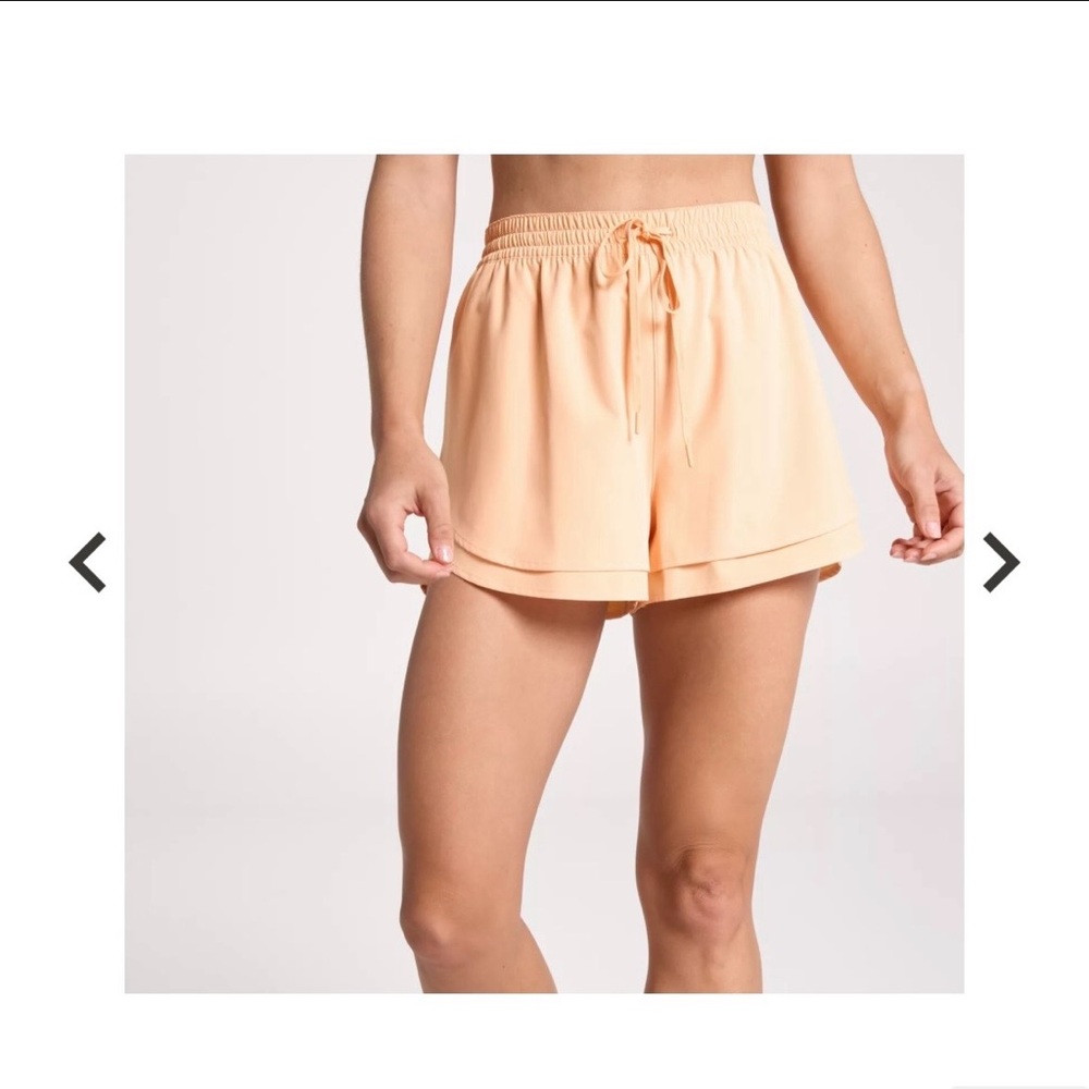 CALIA Womens Size XXL 2X Peach High Rise Step Up Running Shorts‎ Liner $48